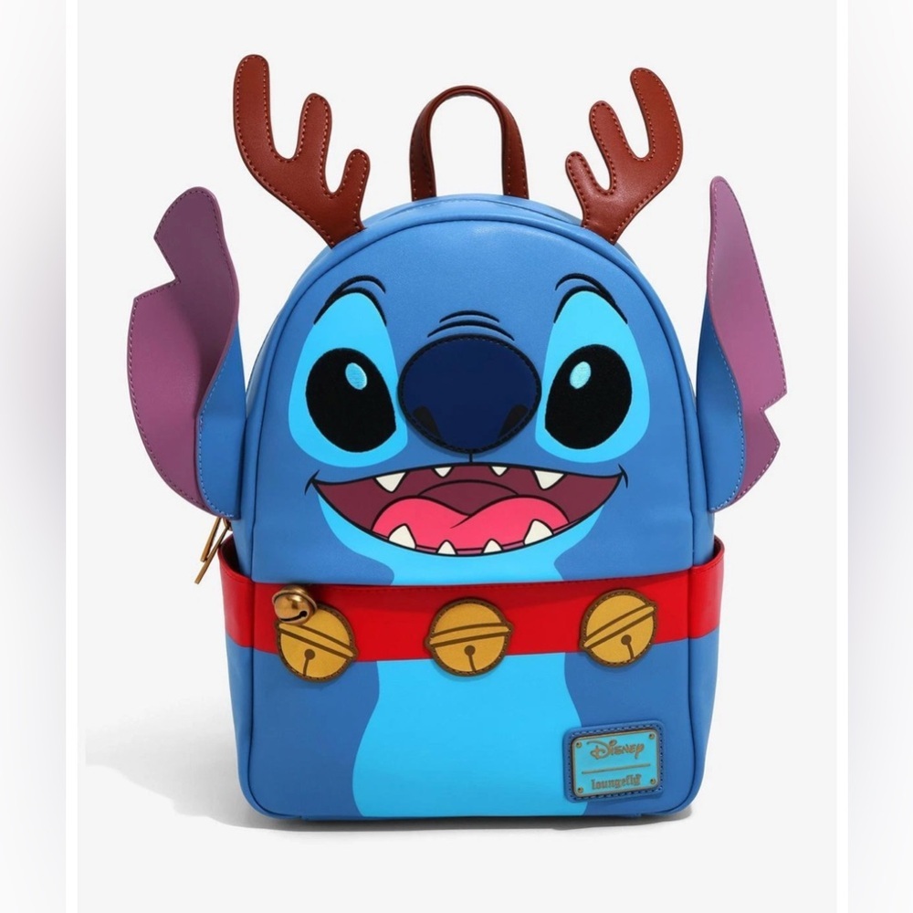 Disney Loungefly Lilo and Stitch Reindeer Backpack.   NWOT